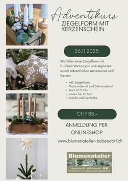 Adventskurs Ziegelform