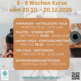8 - 9 Wochen Kurse