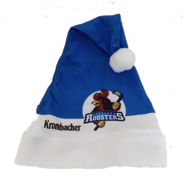 Weihnachtsmütze Blau-Weiss (mit Fanclublogo)