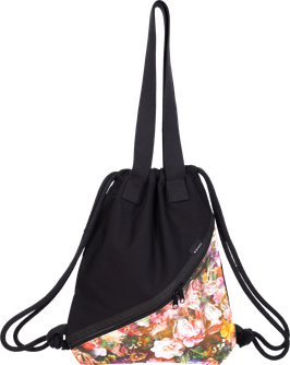 denkefair Rucksack 'SCHWARZ // BLUMIG'