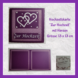 Hochzeitskarte violett