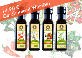 Geschenkset 4 x 100 ml Würzöle