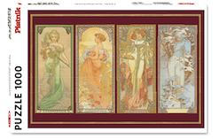 Metallic-Puzzle: Mucha, Puzzle 1000 Teile