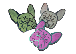 Untersetzer Frenchie, holo