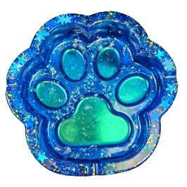 Aschenbecher Pfote, blau