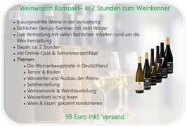 Online Verkostung Weinwissen Kompakt