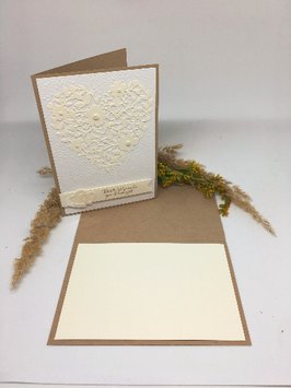 Hochzeitskarte beige