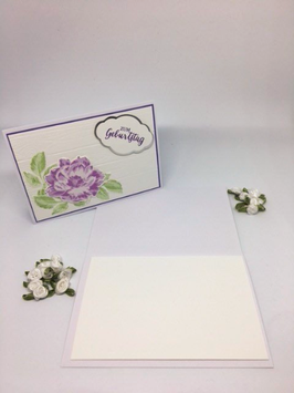 Geburtskarte "lila Blume"