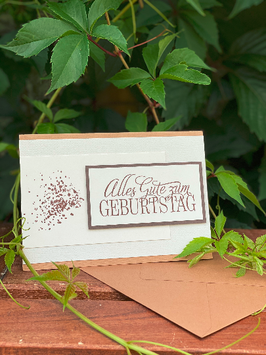Geburtstagskarte braun