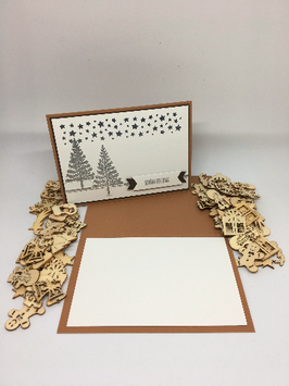 Weihnachtskarte beige