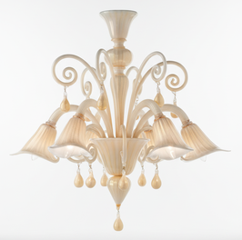 Lampadario Murano Bach White