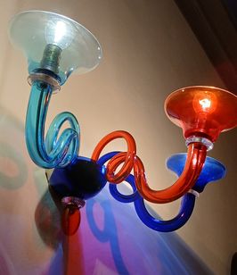 Morettina applique di Murano da parere a 3 luci