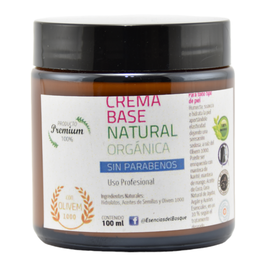 Crema Base Natural BIO Sin Parabenos. USO CORPORAL 100ml o 1 kg