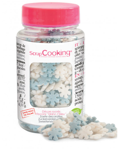 Copos de nieve azules y blancos Scrapcooking 2115