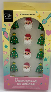 15 Decoraciones árbol y papá noel de azúcar 2108