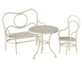Cafe Set Maus Klein Cremefarbig