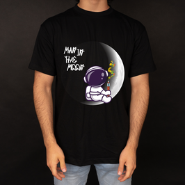 T-Shirt man in the moon (Frontprint)