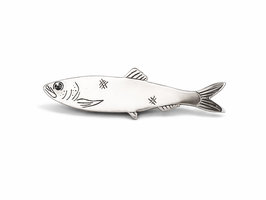 Fisch Brosche - Hering Brosche groß aus 925er Sterlingsilber
