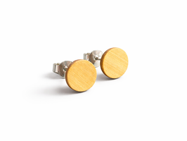 Schlichte Holzohrstecker rund – Amarilloholz