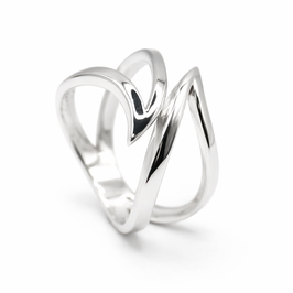 R1043 Silberring geschwungen