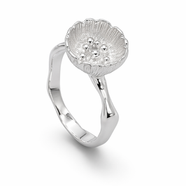 R927 Silberring Seerose