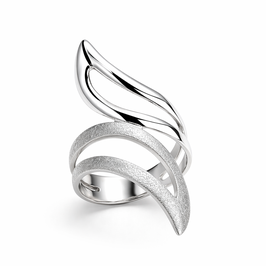 R909 Silberring eismatt/poliert