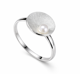 R1101 Silber Ring mit Süßwasserperle