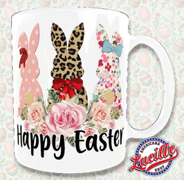 Mug Pâques Happy Easter 3 Bunnies