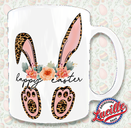 Mug Pâques Happy Easter Bunny leopard