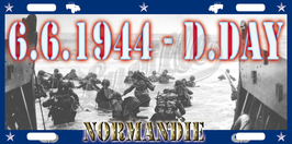 Plaque Immat D-Day Normandie