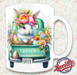 Mug Pâques Happy Easter Bunny Truck