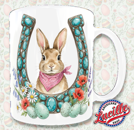 Mug Pâques Western Bunny Fer à Cheval