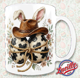 Mug Pâques Western Cow Eggs with Hat