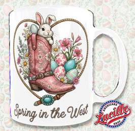 Mug Pâques Western Boots Bunny & Eggs