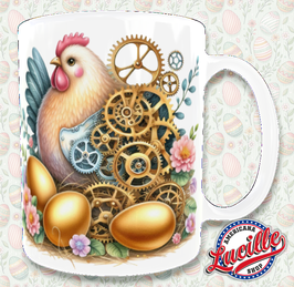 Mug Pâques Steampunk Poule Lapin
