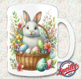 Mug Pâques Lapin Fleurs Panier