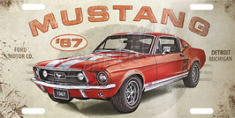 Plaque Immat Mustang Vintage