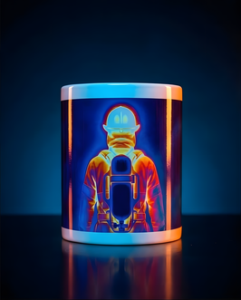 Tasse „Thermal Scan“ – Die heiße Geschenkidee für AGT , Keramik, schwarz Farbwechsel, 325ml (11oz)