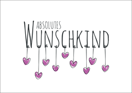 Postkarte Absolutes Wunschkind