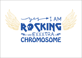 Postkarte: I am rocking my exxxtra Chromosome