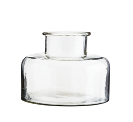Madam Stoltz - breite Glas Vase klein - 15x12,5