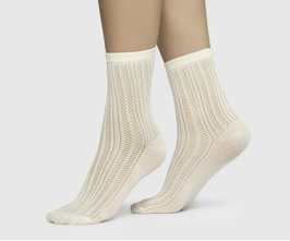 Swedish Stockings - Klara Knit Socks - Ivory One Size
