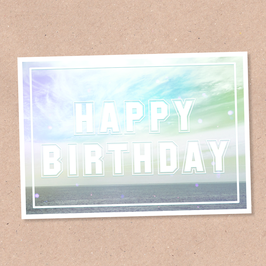 Postkarte -Happy Birthday Meer-