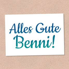 Postkarte -Alles Gute Name- individualisierbar