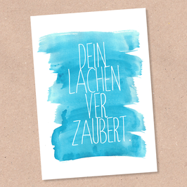 Postkarte -dein Lachen verzaubert-