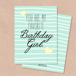 Klappkarte -Birthday Girl-