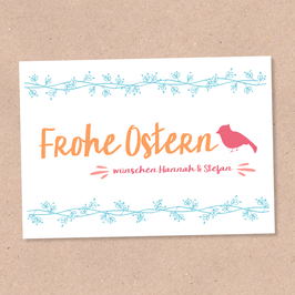 Postkarte -Frohe Ostern 2- individualisierbar
