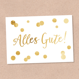 Postkarte -Alles Gute Glam-