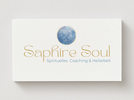 Sapphire Soul – Spirituelles Seelenlogo für dein Herzensbusiness