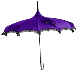 Soake Pagoda-Schirm violett mit Spitze